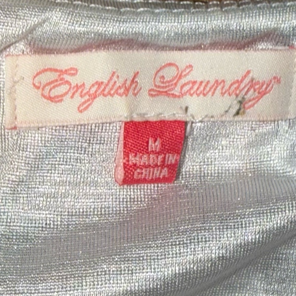 English Laundry Bird Parakeet Size M 3/4 Sleeve Lightweight Blouse - Picture 4 of 5